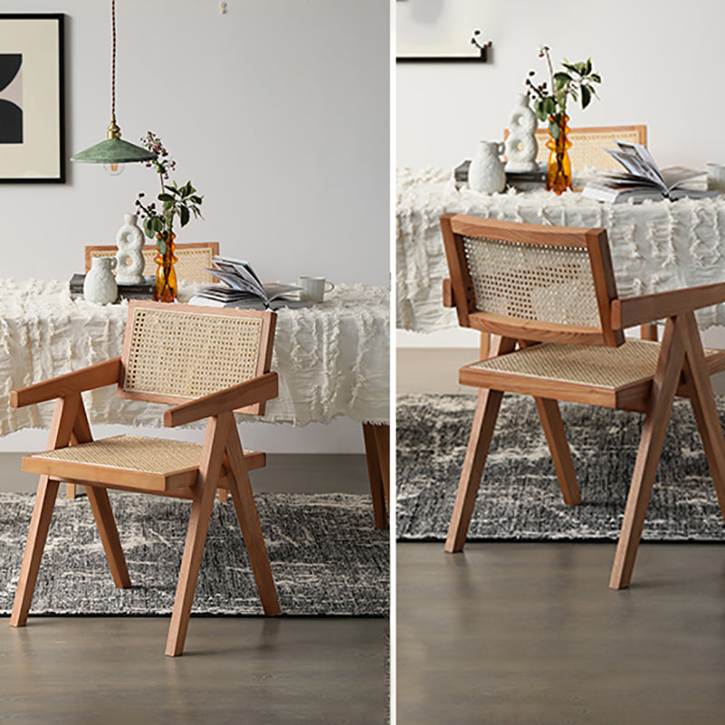 Modern Wood Kitchen and Dining Room Chair Open Back Dining Side Chair