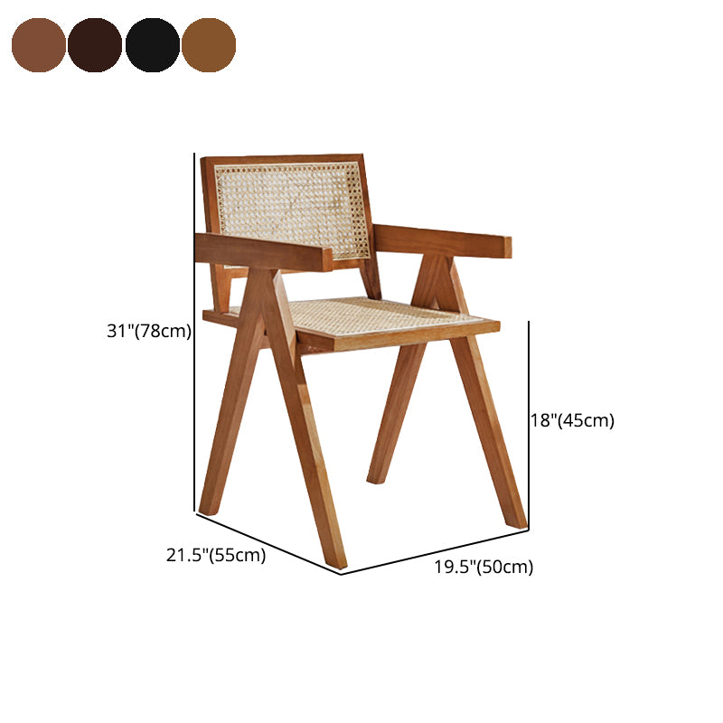 Modern Wood Kitchen and Dining Room Chair Open Back Dining Side Chair