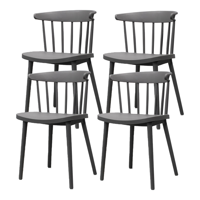 Modern Style Stackable Plastic Chair Windsor Back Folding Side Chair 16.5"x15"x29.9"