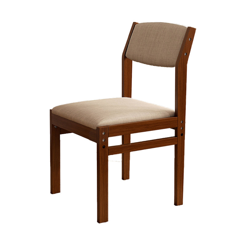 Modern Rubberwood Home Armless Dining Chairs Open Back Dining Side Chair, 1 Piece