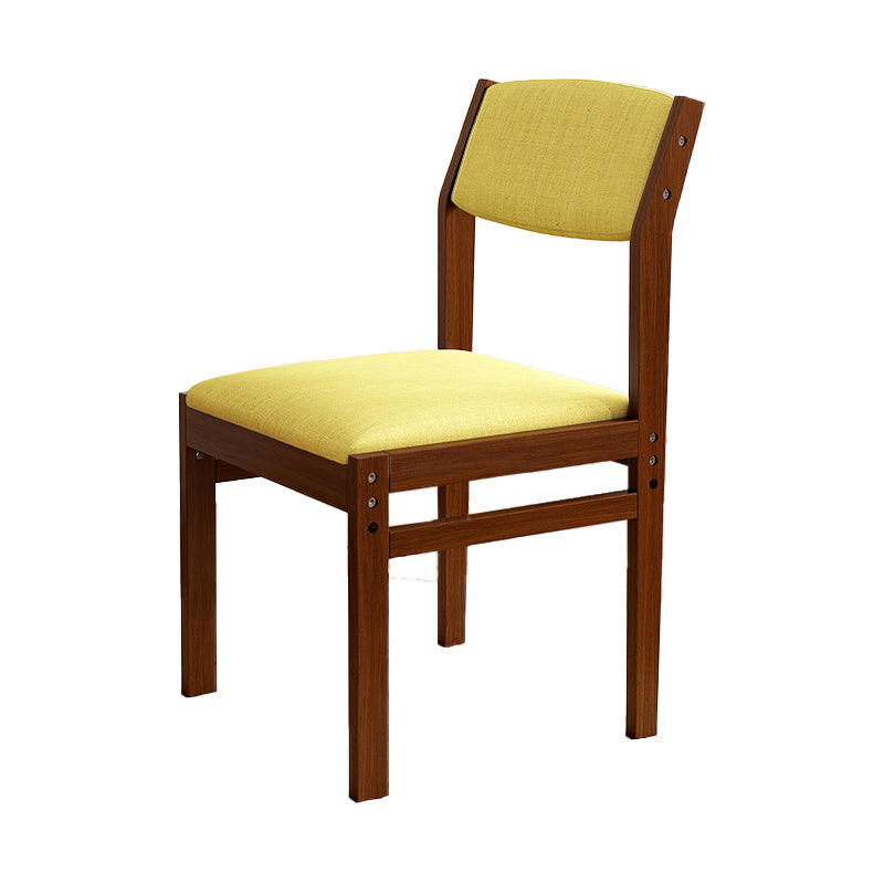 Modern Rubberwood Home Armless Dining Chairs Open Back Dining Side Chair, 1 Piece