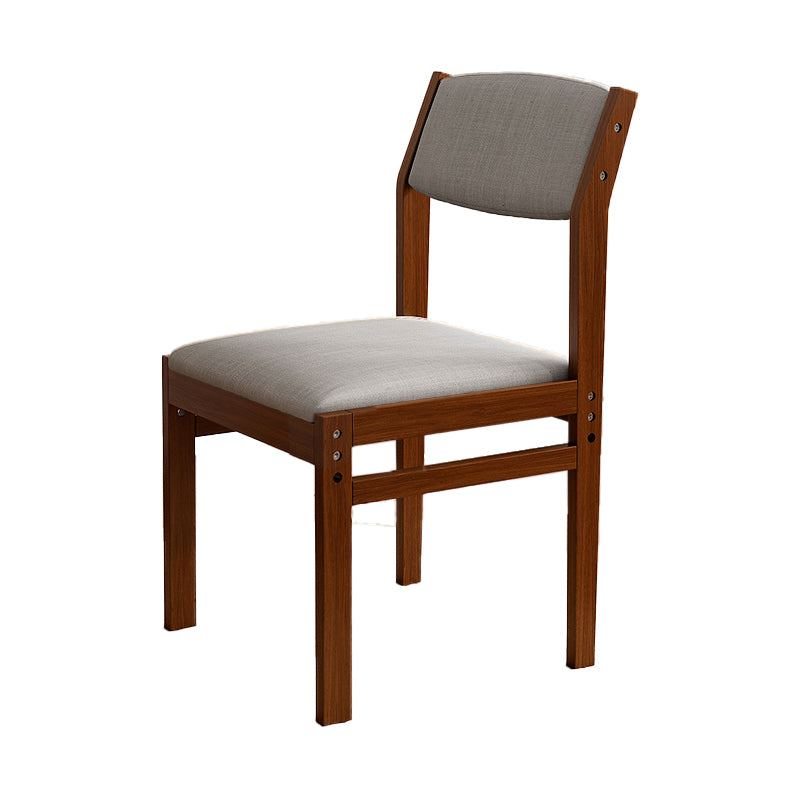 Modern Rubberwood Home Armless Dining Chairs Open Back Dining Side Chair, 1 Piece