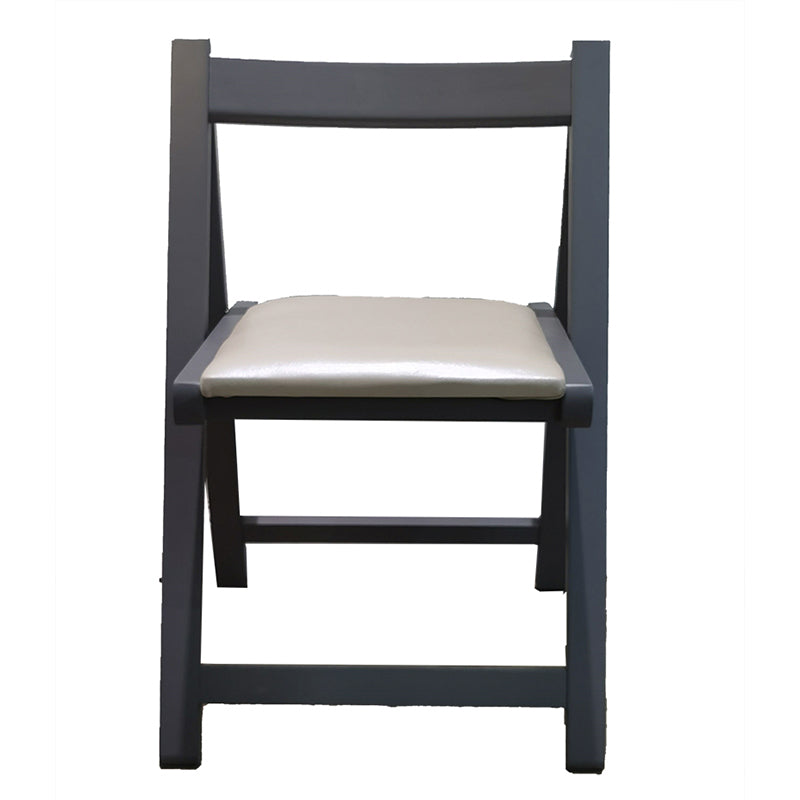 Nordic Style Wood Chair Open Back Dining Side Chair for Dining Room in Gray