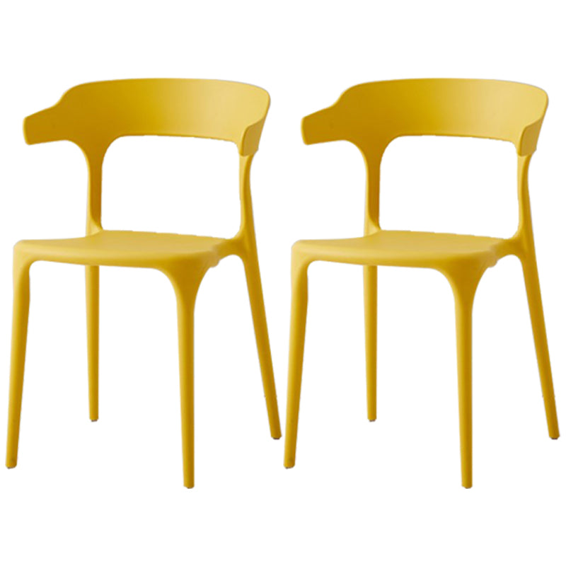 Scandinavian Plastic Home Dining Side Chair Open Back Dining Side Chair