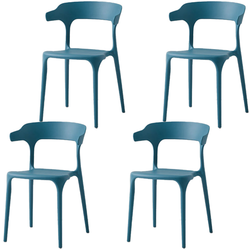 Scandinavian Plastic Home Dining Side Chair Open Back Dining Side Chair