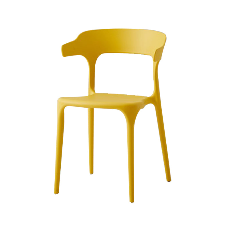 Scandinavian Plastic Home Dining Side Chair Open Back Dining Side Chair