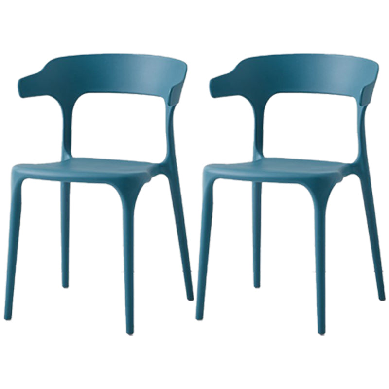 Scandinavian Plastic Home Dining Side Chair Open Back Dining Side Chair