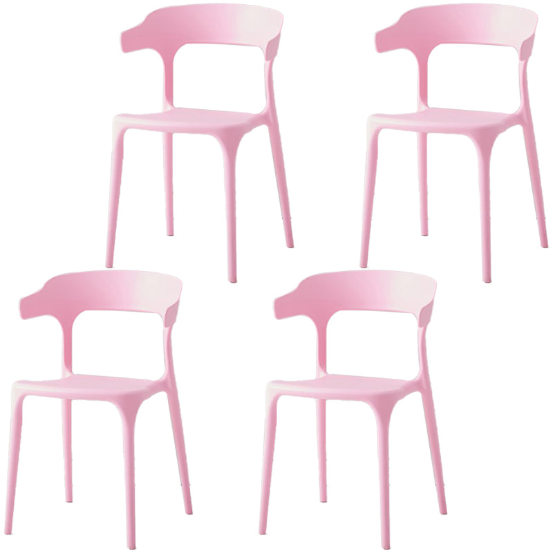 Scandinavian Plastic Home Dining Side Chair Open Back Dining Side Chair