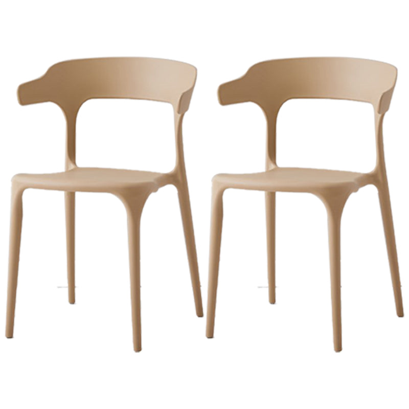 Scandinavian Plastic Home Dining Side Chair Open Back Dining Side Chair