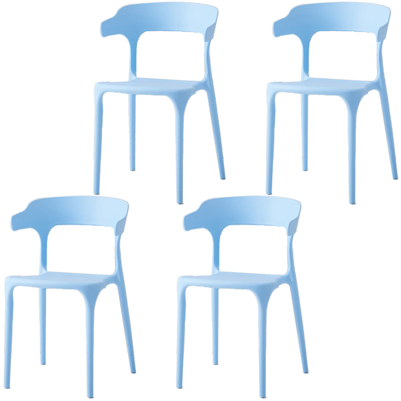 Scandinavian Plastic Home Dining Side Chair Open Back Dining Side Chair