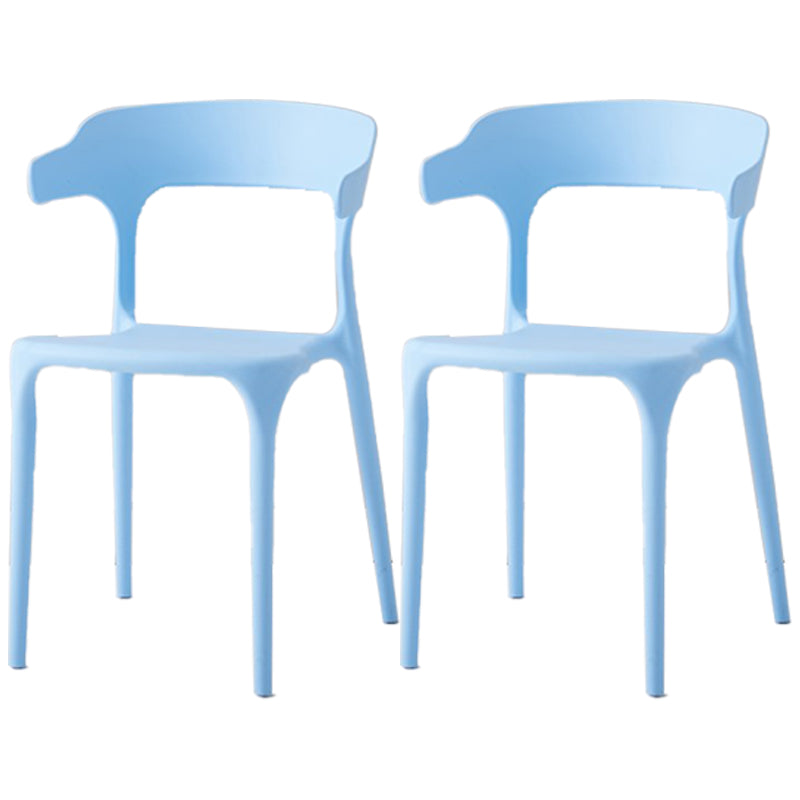 Scandinavian Plastic Home Dining Side Chair Open Back Dining Side Chair