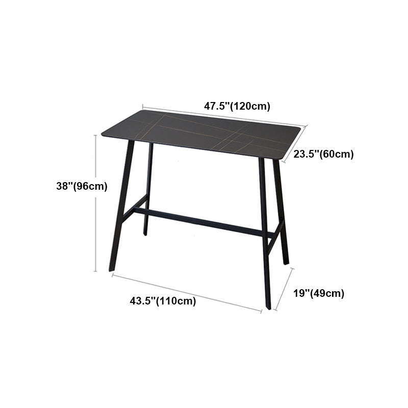 Contemporary Rectangle Table Dining Bar Counter Table for Kitchen