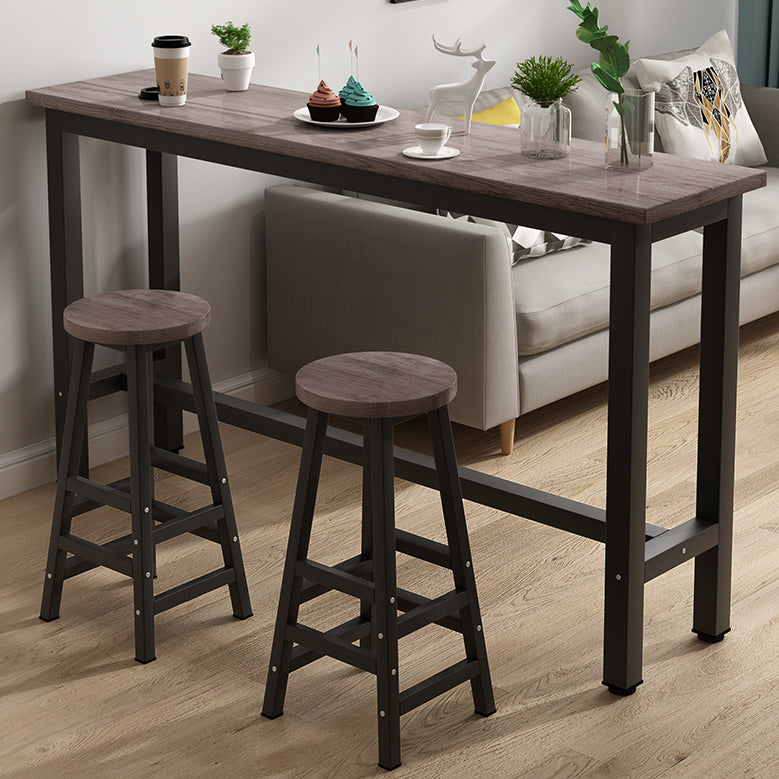 Modern Rectangle Wooden Table Dining Bar Counter Table for Kitchen