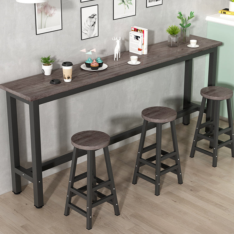 Modern Rectangle Wooden Table Dining Bar Counter Table for Kitchen