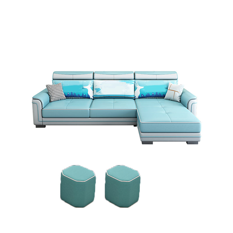 Moderno divano braccio top a cuscino da cuscino da 3 posti con poggiatesta regolabile