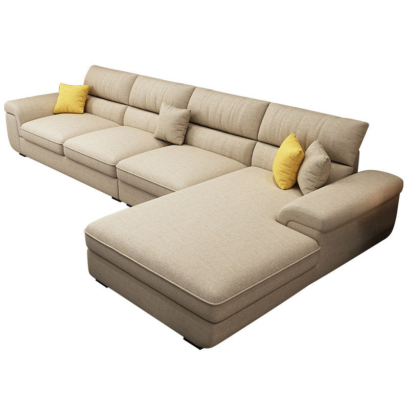 Coussins amovibles décontractés sectionnelles 37,4 "H Sofa de bras supérieur d'oreiller avec 4 oreillers