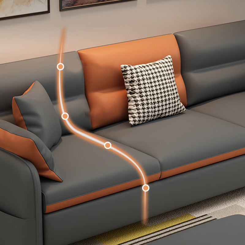 Sofón de la sala de estar Sofá Sectional de cuero por falso resistente a las manchas contemporáneas