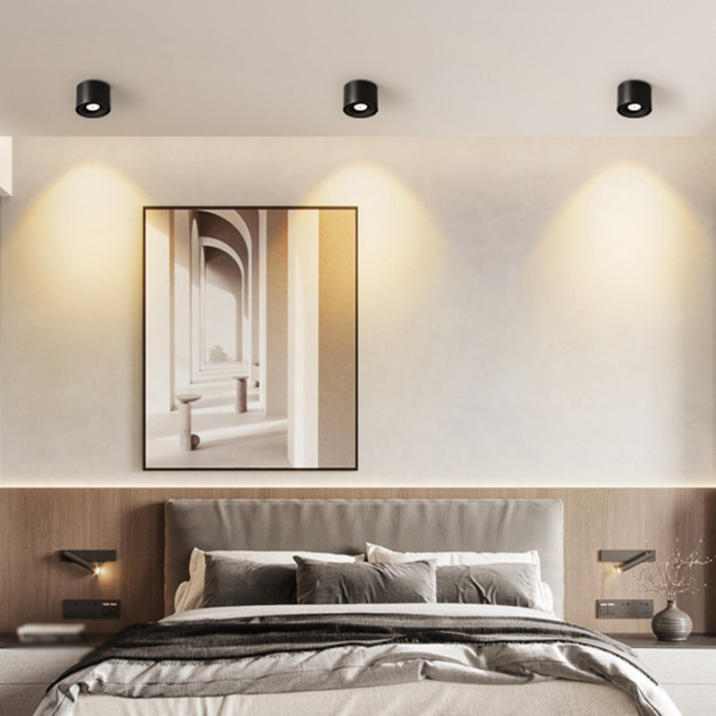 Moderne stijl cilinder plafond armatuur metaal met 1 licht plafond gemonteerd licht