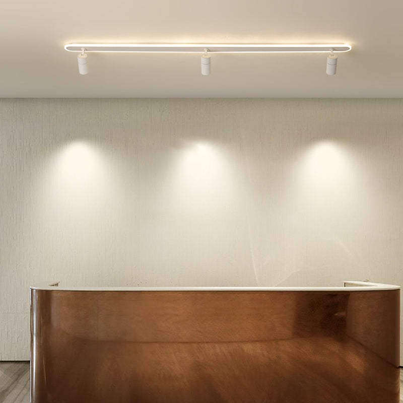 Moderne strip LED plafondlicht metalen multi -light sporen spoelmontage licht voor woonkamer