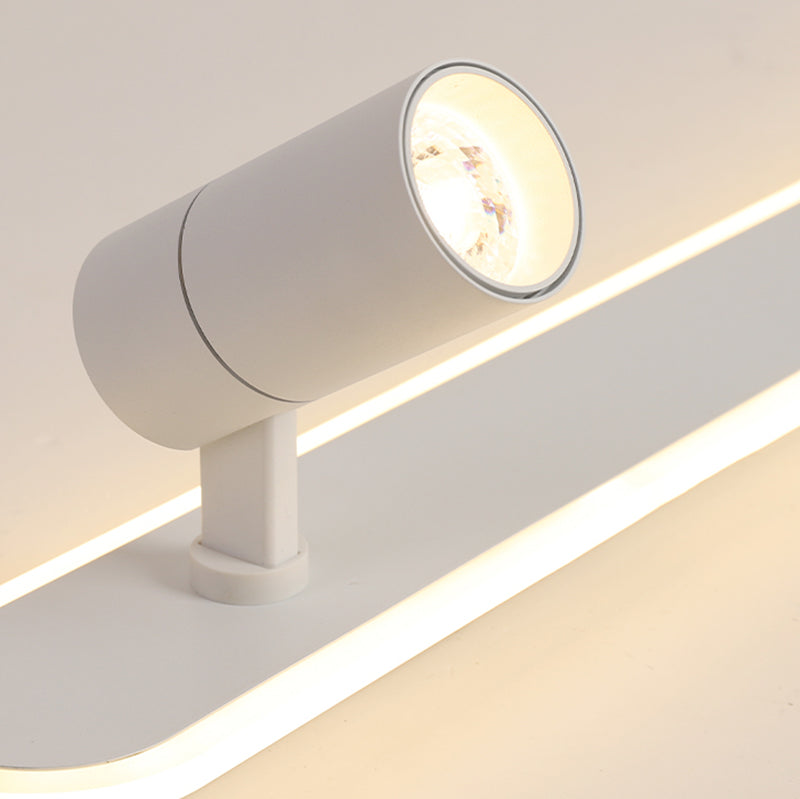 Moderno striscia a led soffitto luce metall