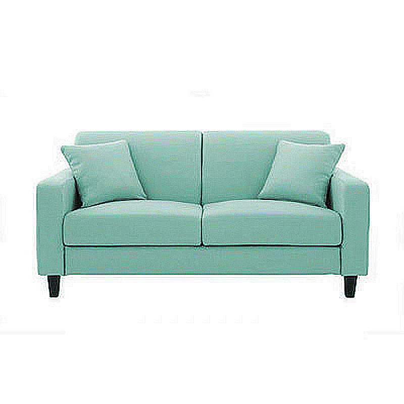 Contemporary 2-seat Sofa Square Arm Settee with Removable Cushions