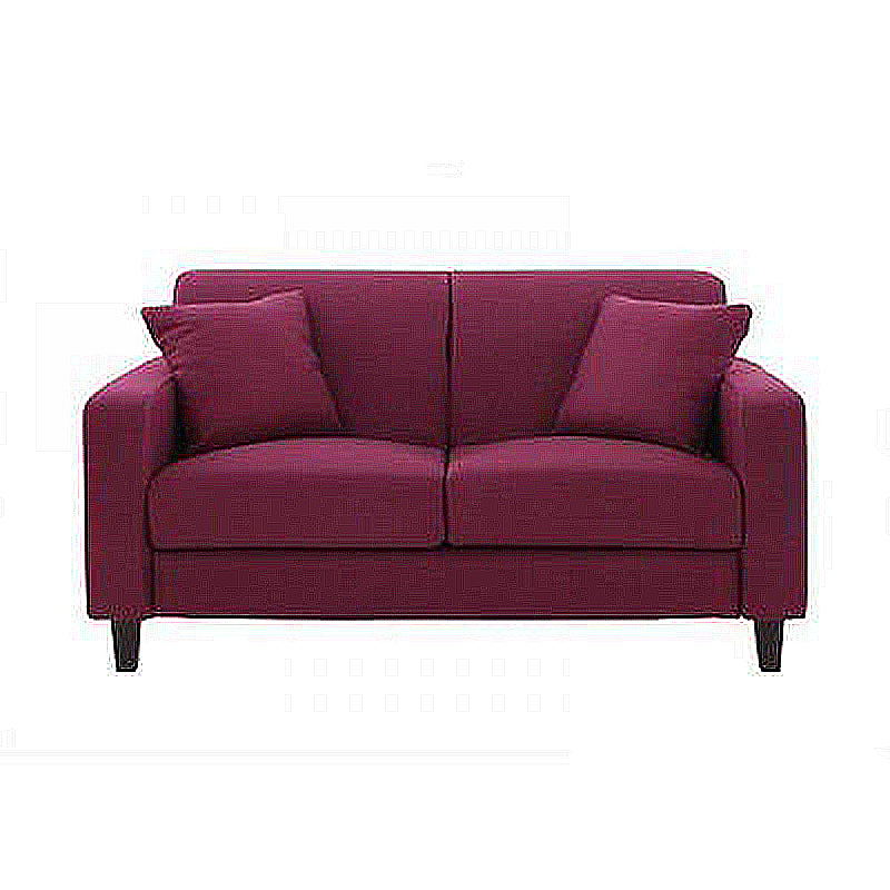 Contemporary 2-seat Sofa Square Arm Settee with Removable Cushions