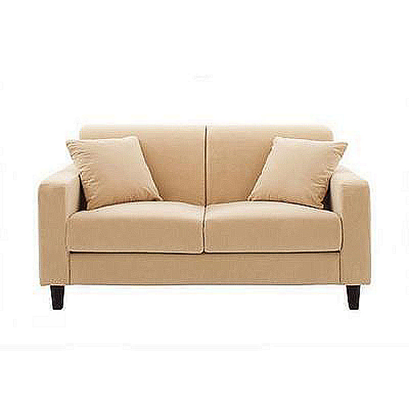 Contemporary 2-seat Sofa Square Arm Settee with Removable Cushions