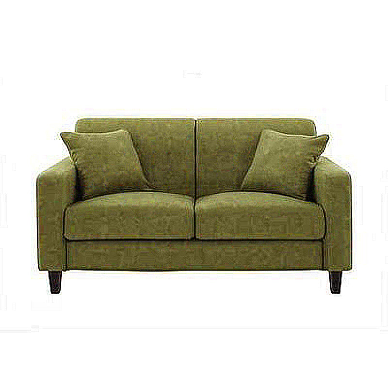 Contemporary 2-seat Sofa Square Arm Settee with Removable Cushions