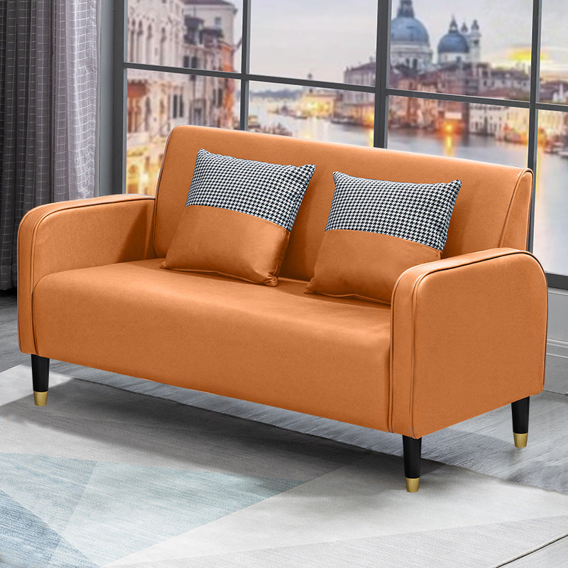 Scandinavian Tight Back Loveseat Square Arm Sofa for Apartment