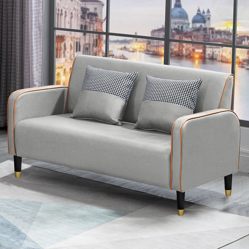 Scandinavian Tight Back Loveseat Square Arm Sofa for Apartment