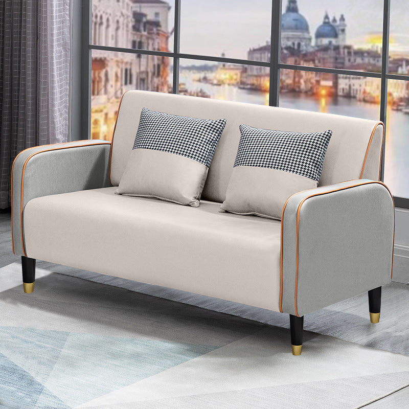 Scandinavian Tight Back Loveseat Square Arm Sofa for Apartment