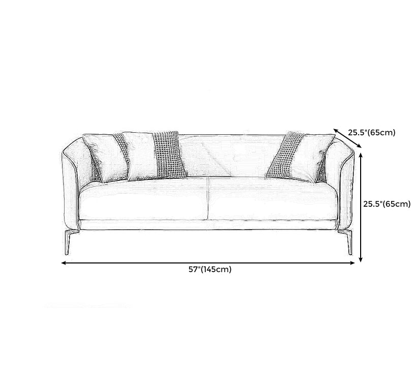Scandinavian Tight Back Sofa Tuxedo Arm Couch for Living Room