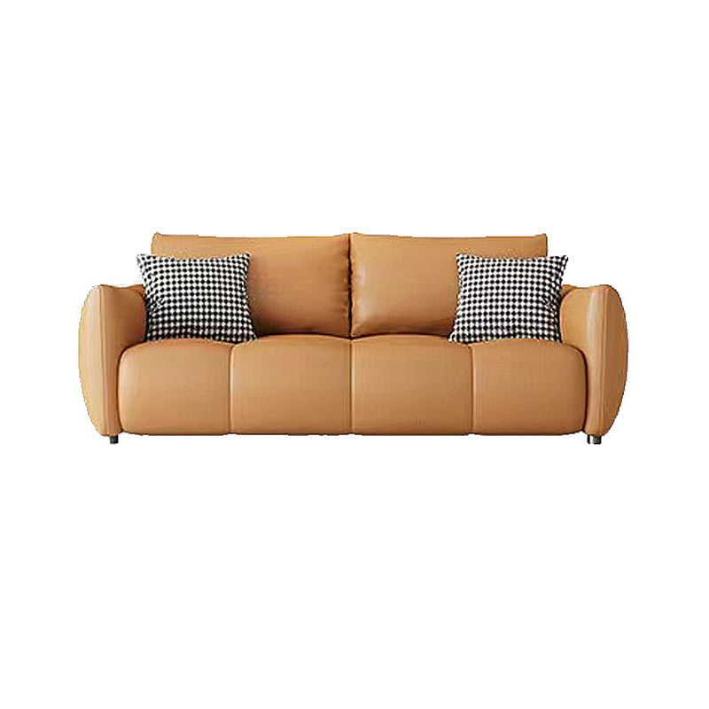 Contemporary Stationary Living Room Couch Tuxedo Arm 3-seat Sofa