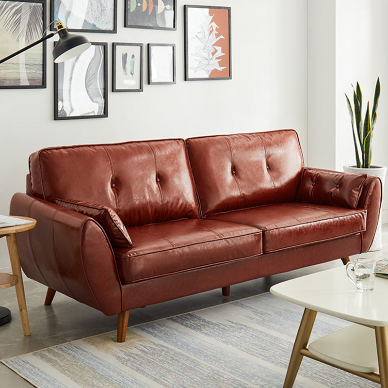 Contemporary Flared Arm Sofa Tufted Back Couch for Living Room