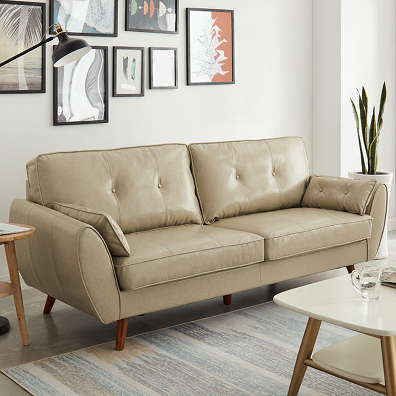 Contemporary Flared Arm Sofa Tufted Back Couch for Living Room