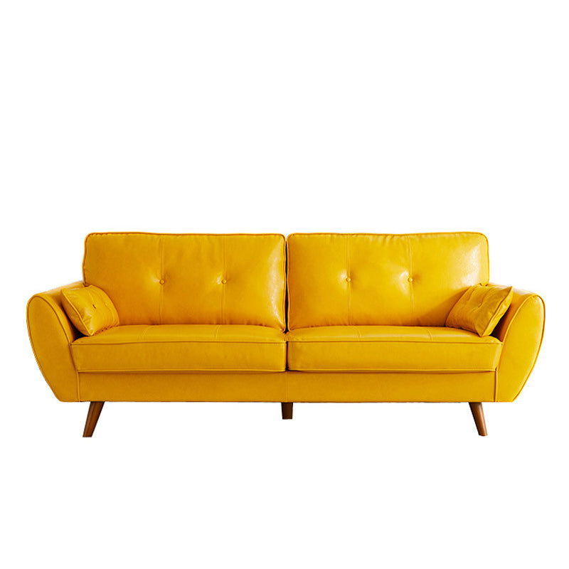 Contemporary Flared Arm Sofa Tufted Back Couch for Living Room