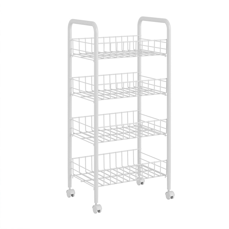 Open Industrial Etagere Bookshelf Steel Frame Plastic Shelf Bookshelf with Caster Wheels