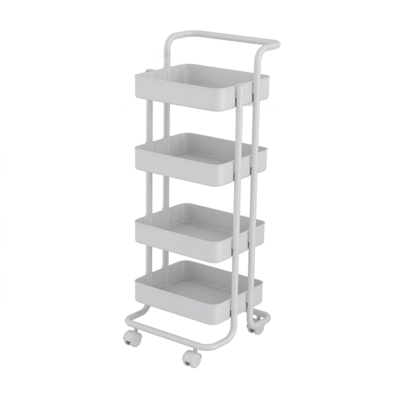 Open Industrial Etagere Bookshelf Steel Frame Plastic Shelf Bookshelf with Caster Wheels