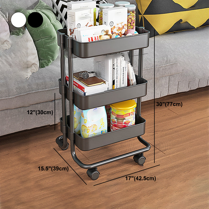 Open Industrial Etagere Bookshelf Steel Frame Plastic Shelf Bookshelf with Caster Wheels