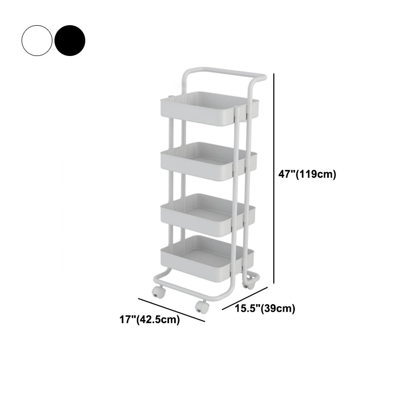 Open Industrial Etagere Bookshelf Steel Frame Plastic Shelf Bookshelf with Caster Wheels