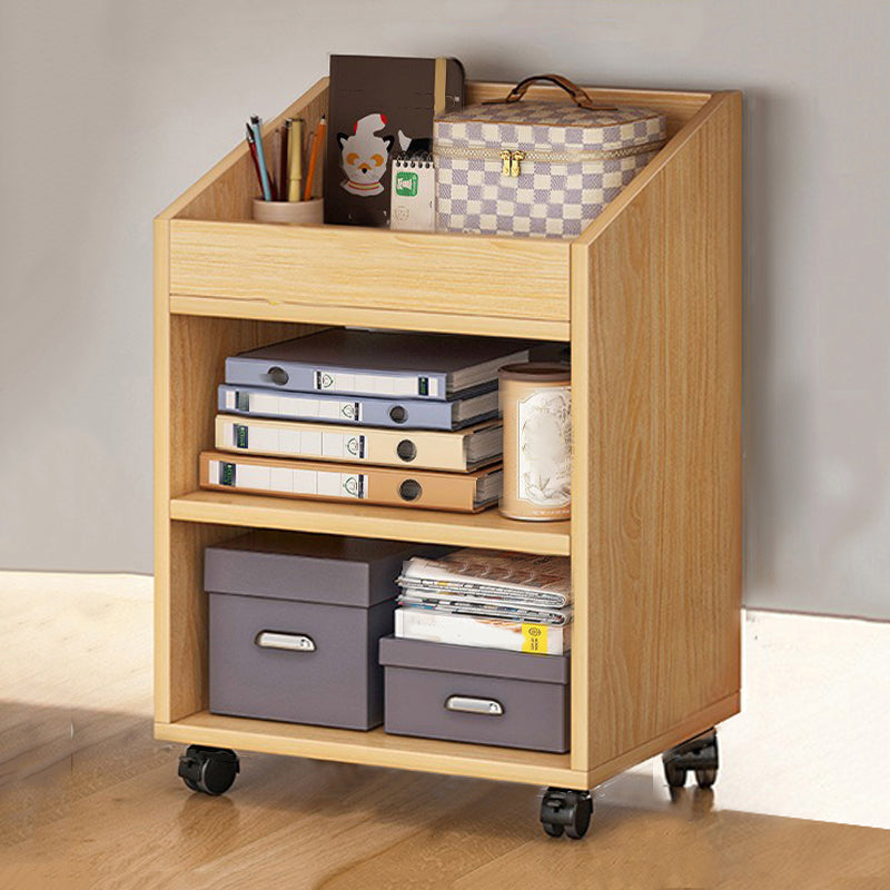 Wooden Bookcase Contemporary Style Book Shelf for Home Office