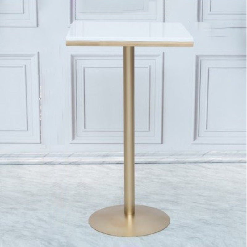 Stone Bar Dining Table Glam Bar Table with Pedestal for Dining Room