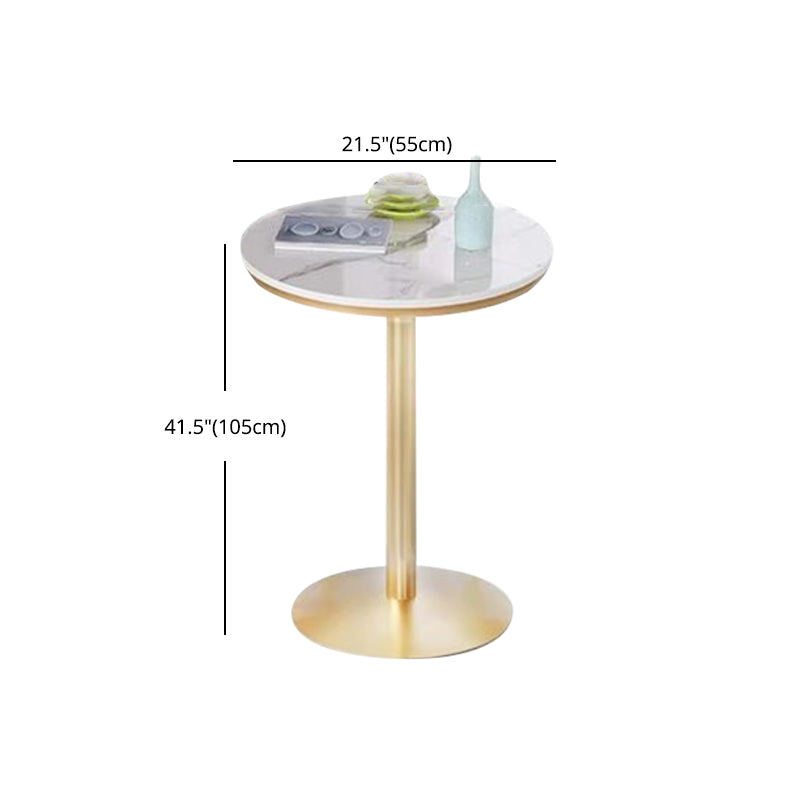 Stone Bar Dining Table Glam Bar Table with Pedestal for Dining Room