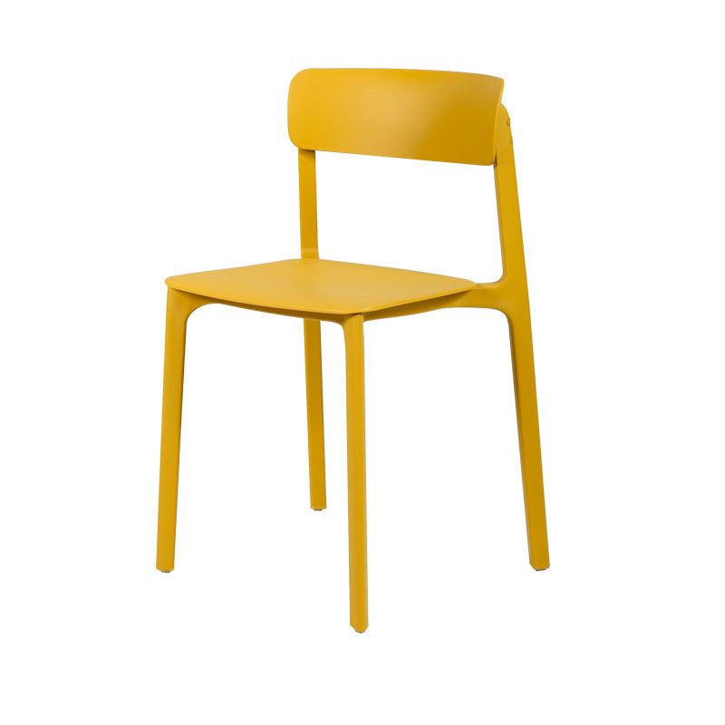 Modern Style Stackable Plastic Chair Open Back Dining Side Chair