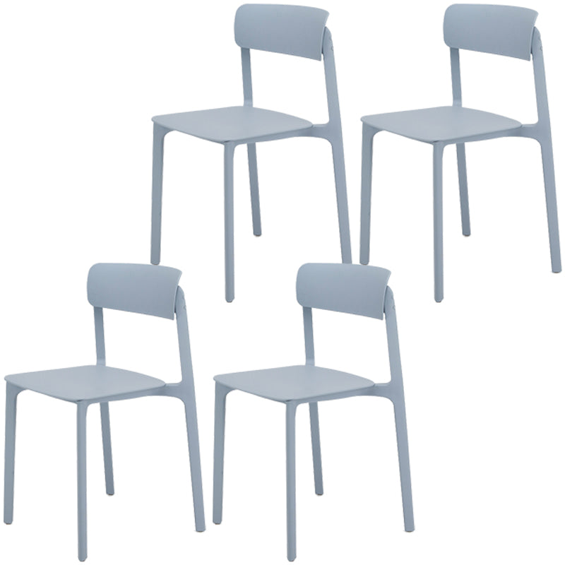 Modern Style Stackable Plastic Chair Open Back Dining Side Chair