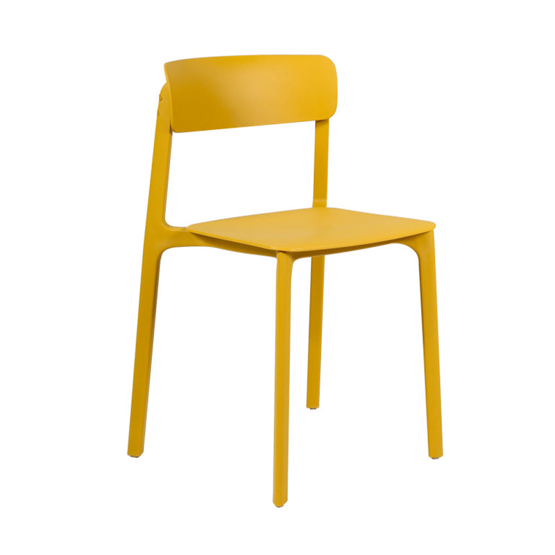 Modern Style Stackable Plastic Chair Open Back Dining Side Chair