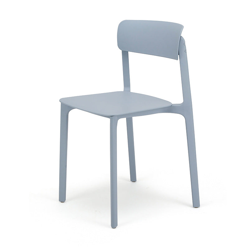 Modern Style Stackable Plastic Chair Open Back Dining Side Chair