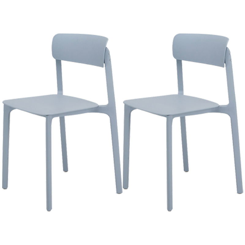 Modern Style Stackable Plastic Chair Open Back Dining Side Chair