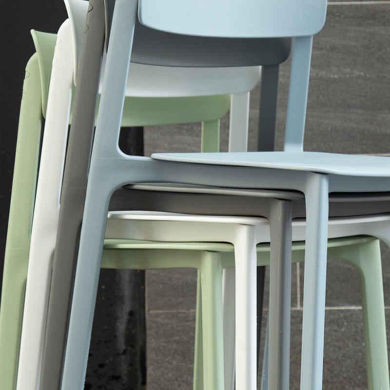 Modern Style Stackable Plastic Chair Open Back Dining Side Chair