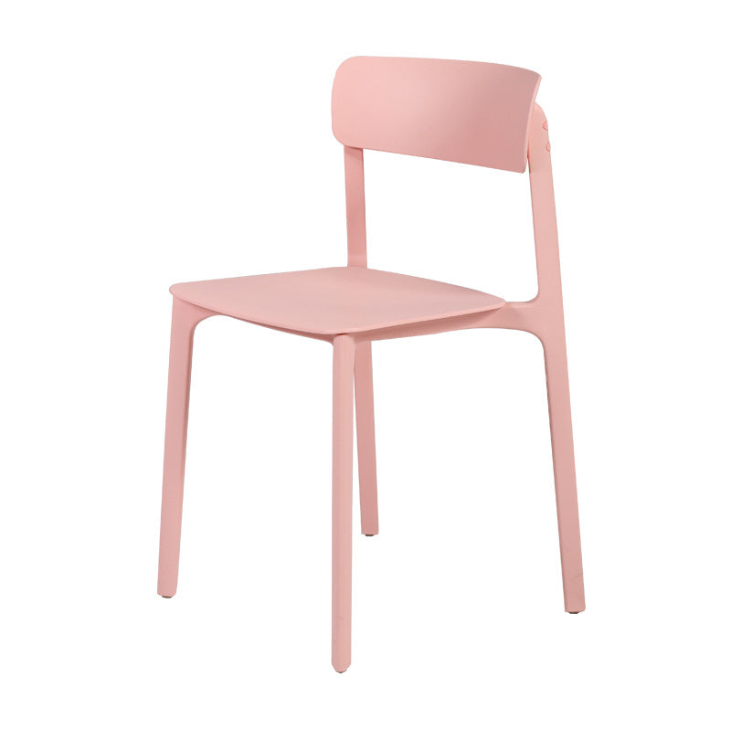 Modern Style Stackable Plastic Chair Open Back Dining Side Chair